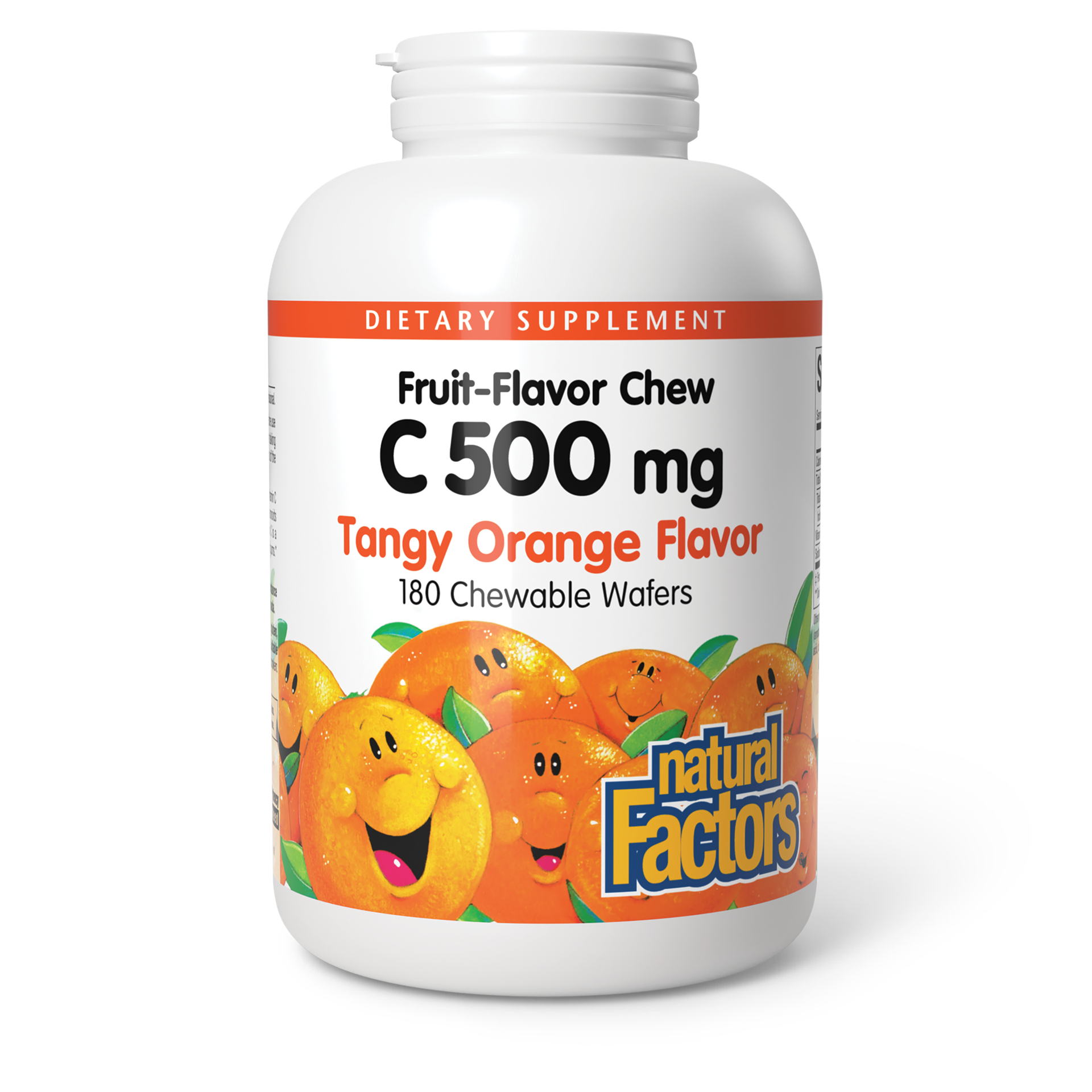 slide 1 of 2, Natural Factors Vitamin C Orange Flavor Chewable Tablets, 1 ct