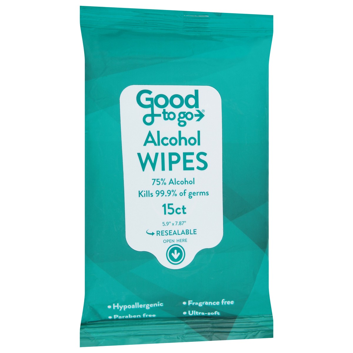 slide 2 of 9, Good to Go Alcohol Wipes 15 ea, 15 ct