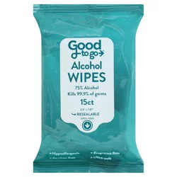 Good to Go Alcohol Wipes 15 ea