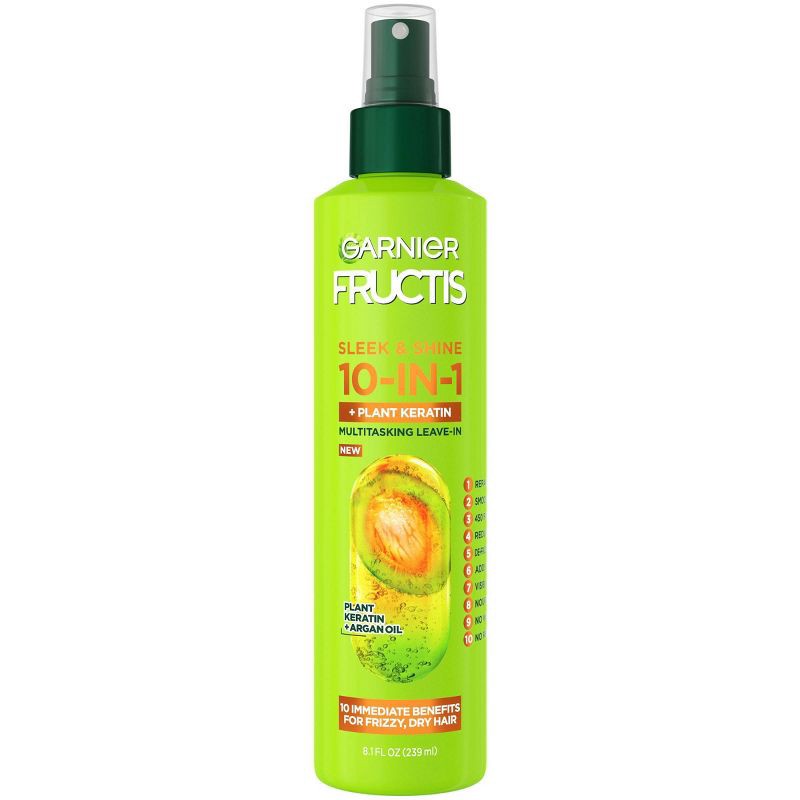 slide 1 of 3, Garnier Fructis Sleek & Shine 10-in-1 Hair Spray for Frizzy & Dry Hair - 8.1 fl oz, 8.1 fl oz