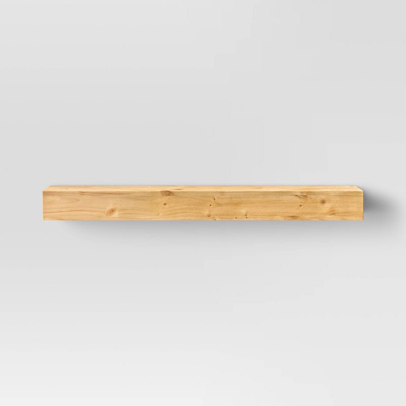 slide 3 of 4, 24" Floating Light Wood Shelf Natural - Threshold™, 1 ct