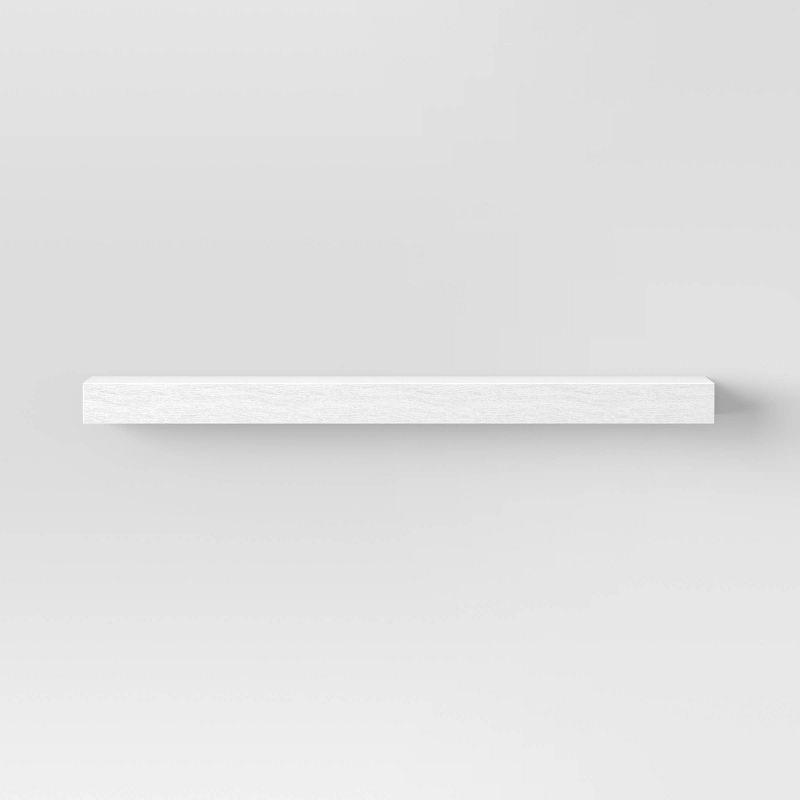 slide 3 of 3, 36" Floating Wood Shelf White - Threshold™, 1 ct