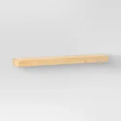 36" Floating Wood Shelf Natural - Threshold™