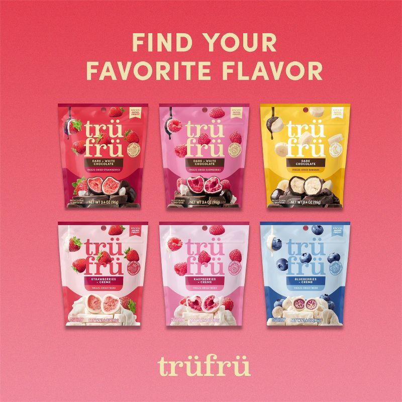 slide 8 of 8, Tru Fru Freeze Dried Strawberries in Dark & White Chocolate - 3.4 oz, 3.4 oz