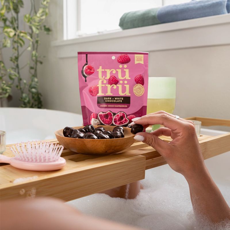 slide 6 of 7, Tru Fru Freeze Dried Raspberries in Dark & White Chocolate - 3.4 oz, 3.4 oz