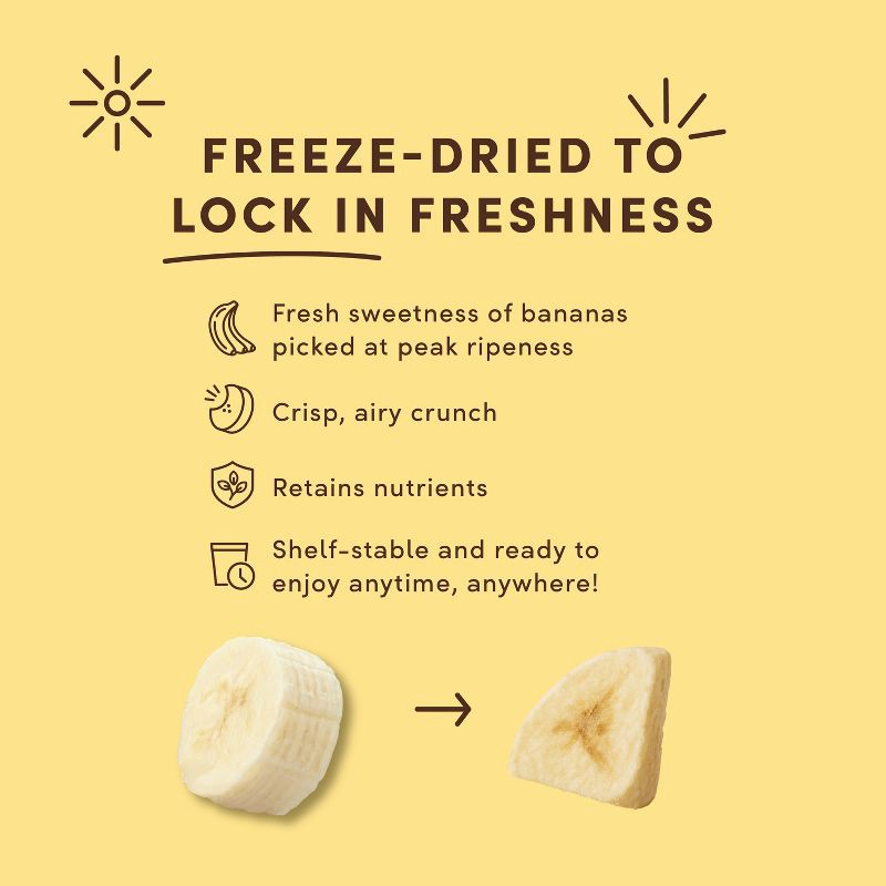 slide 6 of 9, Tru Fru Freeze Dried Bananas in Dark Chocolate - 3.4 oz, 3.4 oz