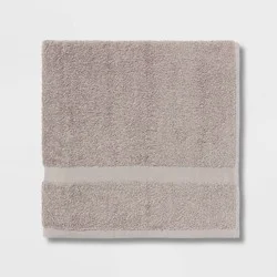 Bath Towel Light Gray - Room Essentials™: Cotton Polyester Blend, Terry Construction, OEKO-TEX Certified