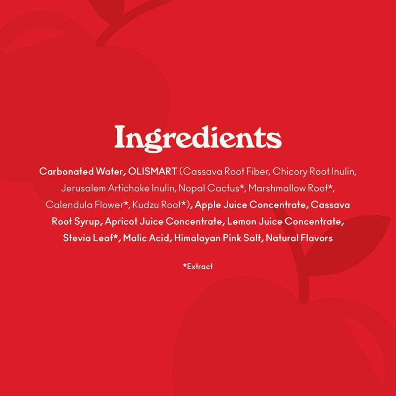 slide 4 of 6, OLIPOP Crisp Apple Prebiotic Soda - 12 fl oz Can, 12 fl oz