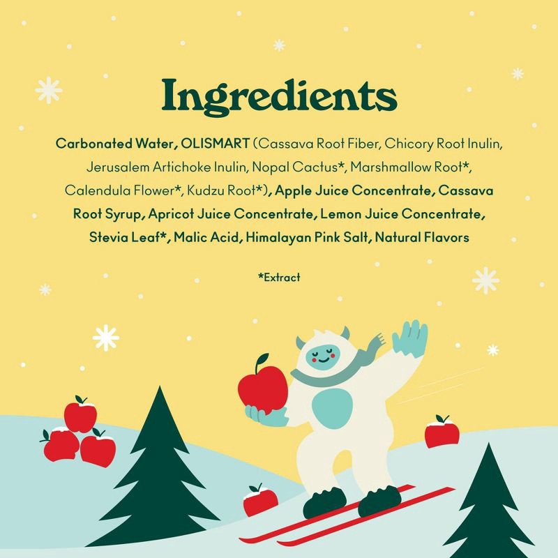 slide 6 of 6, OLIPOP Crisp Apple Prebiotic Soda - 12 fl oz Can, 12 fl oz