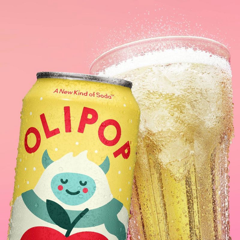 slide 6 of 6, OLIPOP Crisp Apple Prebiotic Soda - 12 fl oz Can, 12 fl oz