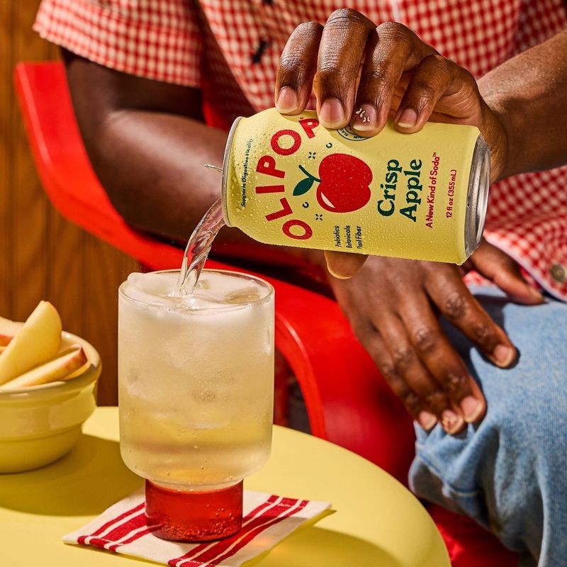 slide 6 of 6, OLIPOP Crisp Apple Prebiotic Soda - 12 fl oz Can, 12 fl oz