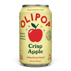 OLIPOP Crisp Apple Prebiotic Soda - 12 fl oz Can