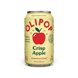 OLIPOP 9g Fiber Prebiotic Soda Crisp Apple - 12 fl oz Can