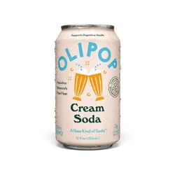 OLIPOP 9g Fiber Prebiotic Soda Cream Soda - 12 fl oz Can