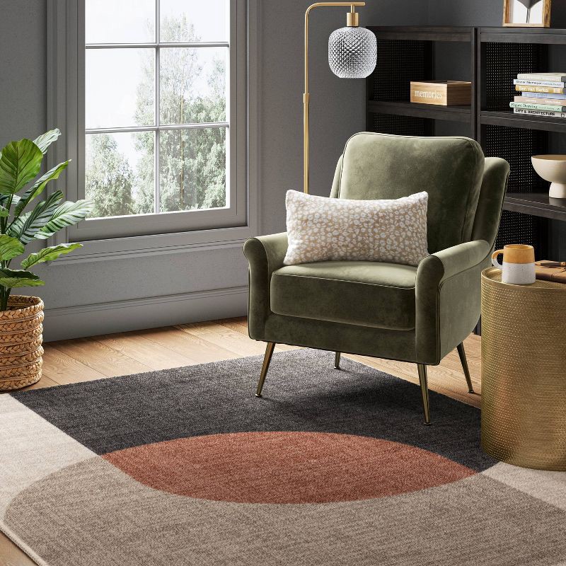 slide 2 of 4, 5'x7' Abstract Geometric Area Rug Beige/Brown - Threshold™, 1 ct