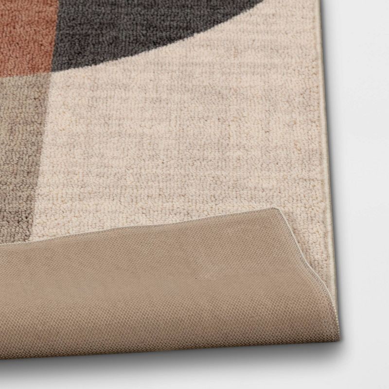 slide 4 of 4, 5'x7' Abstract Geometric Area Rug Beige/Brown - Threshold™, 1 ct