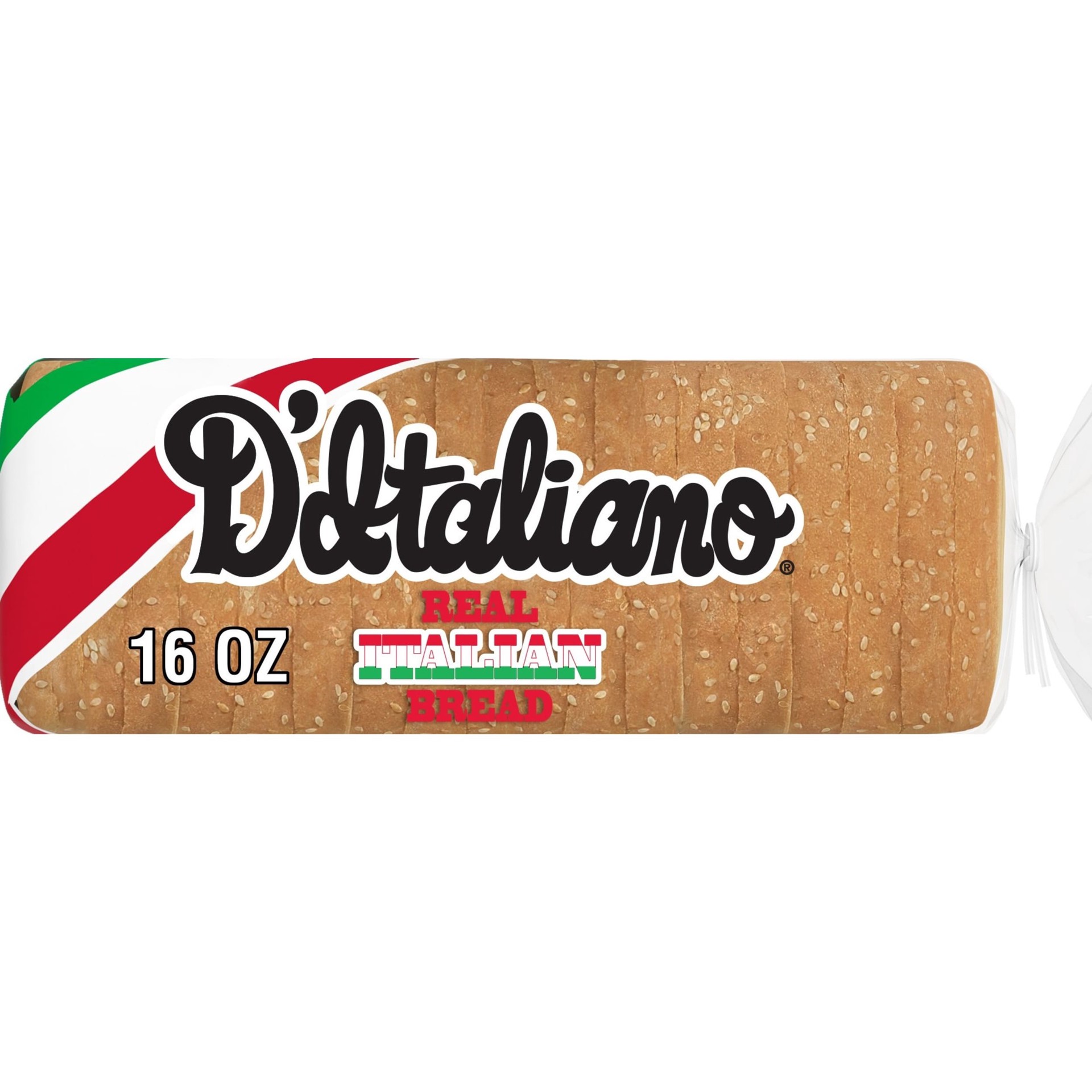 slide 1 of 5, D'Italiano White Real Italian Bread, 16 oz, Plain Italian Bread, Bag, 16 oz