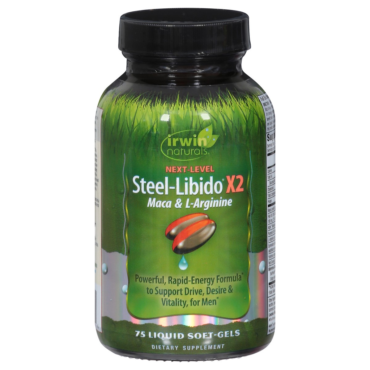 slide 1 of 10, Irwin Naturals Next-Level Steel Libido X2 75 Liquid Soft-Gels, 1 ct