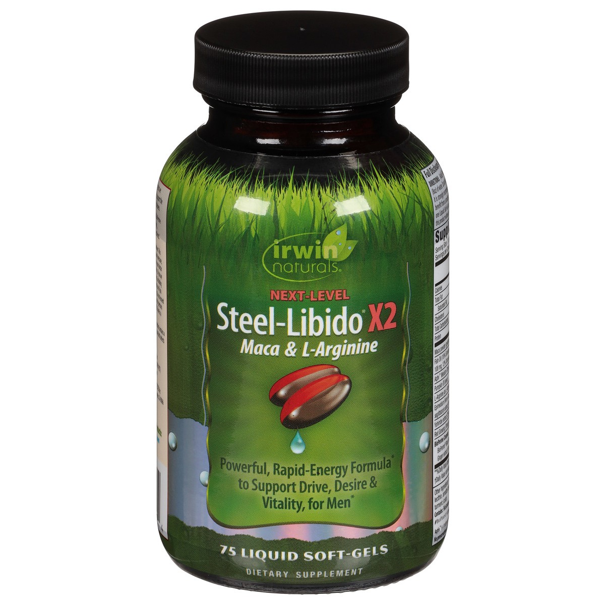 slide 10 of 10, Irwin Naturals Next-Level Steel Libido X2 75 Liquid Soft-Gels, 1 ct