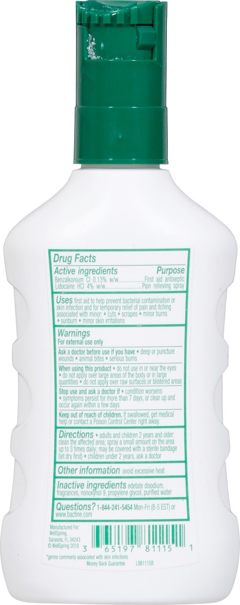 slide 9 of 10, Bactine Max Pain Relieving Cleansing Spray 5 oz, 5 oz