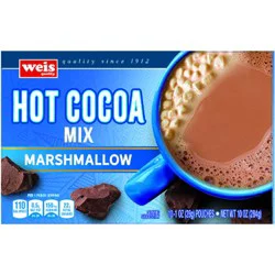 Weis Quality with Marshmallows - 10 Pouches Hot Cocoa - 10 oz