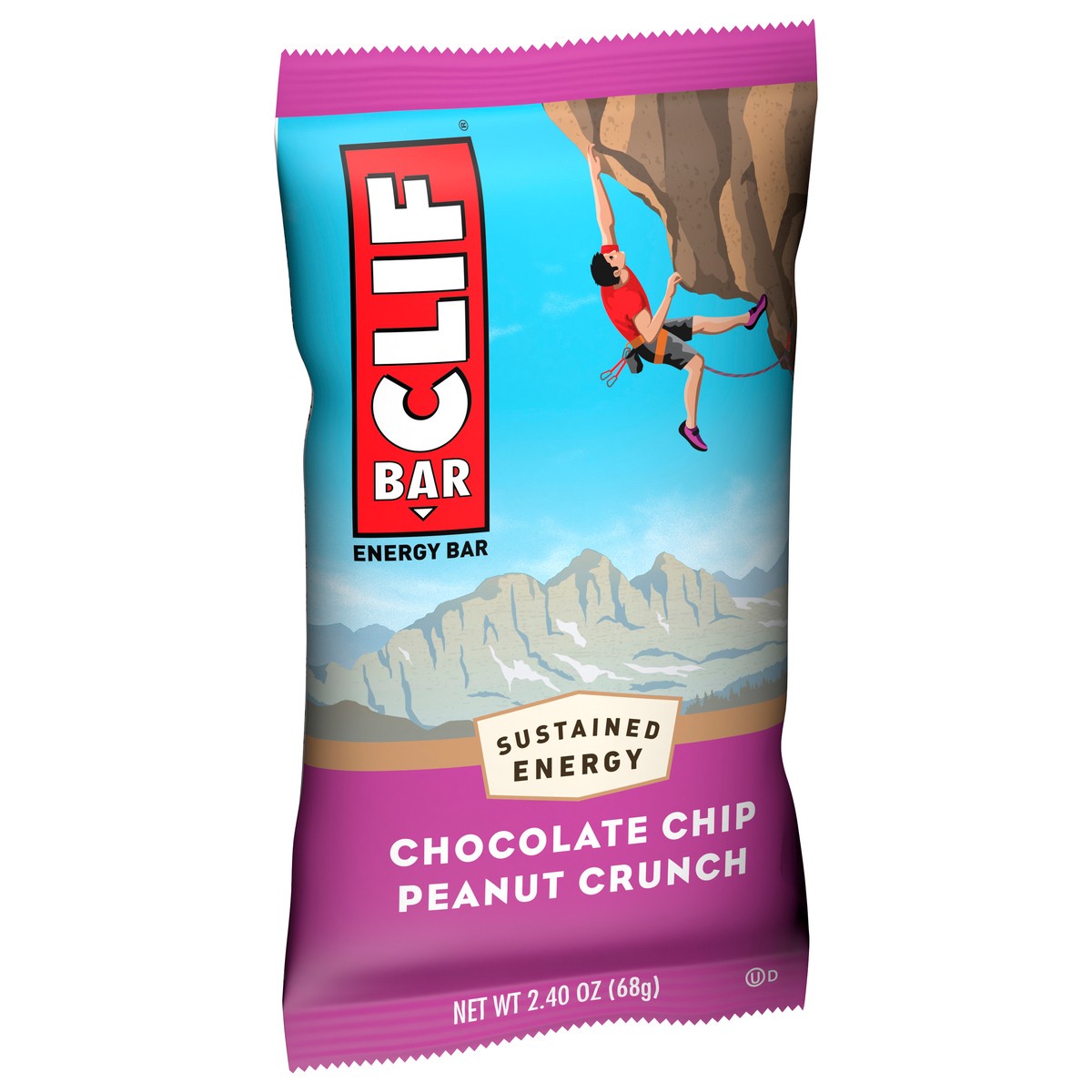 slide 2 of 9, CLIF BAR - Chocolate Chip Peanut Crunch - Made with Organic Oats - 11g Protein - Non-GMO - Plant Based - Energy Bar - 2.4 oz., 2.4 oz