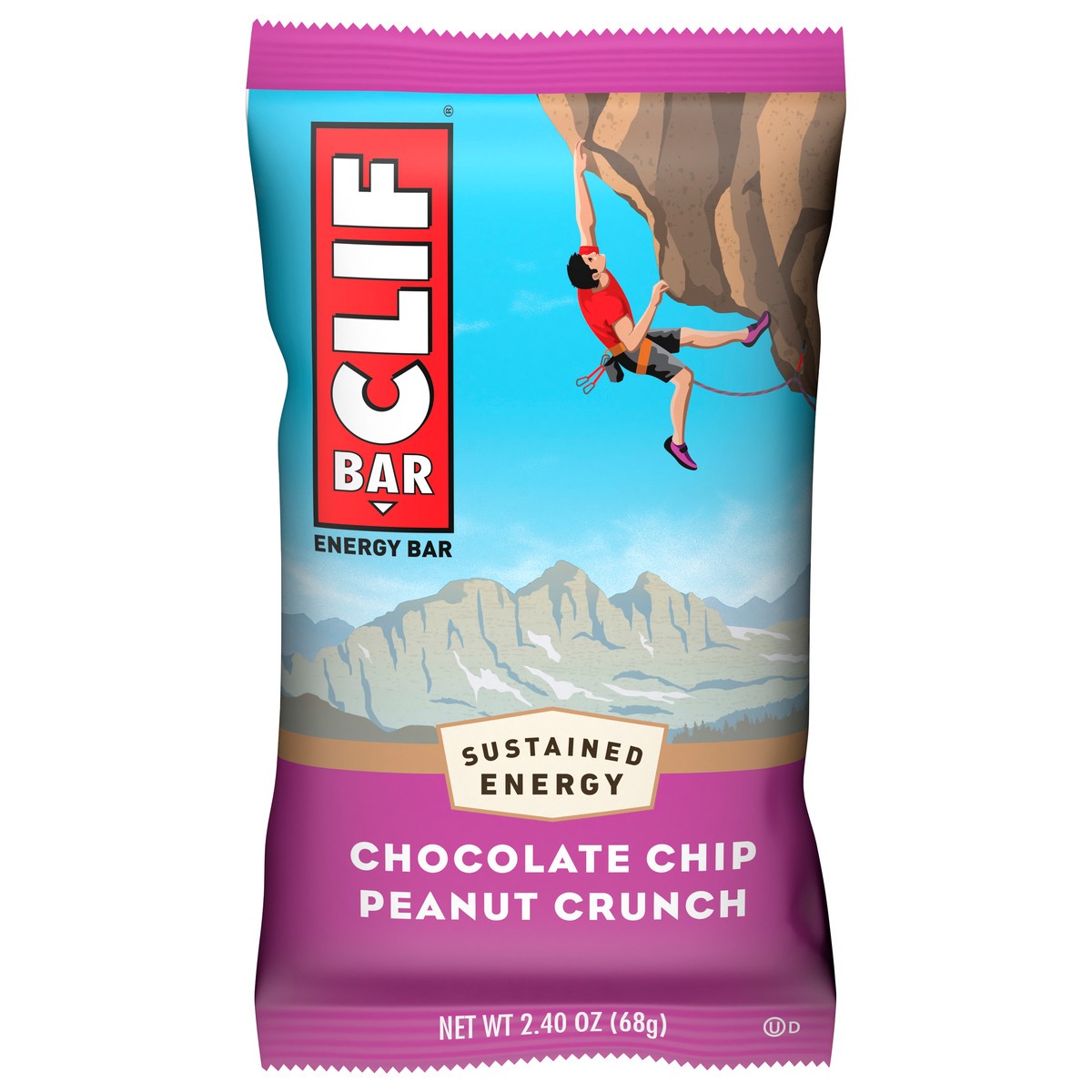 slide 1 of 9, CLIF BAR - Chocolate Chip Peanut Crunch - Made with Organic Oats - 11g Protein - Non-GMO - Plant Based - Energy Bar - 2.4 oz., 2.4 oz