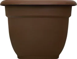 Bloem 10"Ariana Planter With Self Watering Grid - Chocolate - Bloem
