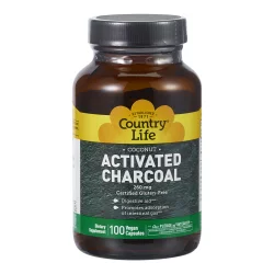 Country Life Activated Charcoal Capsules 260 Mg