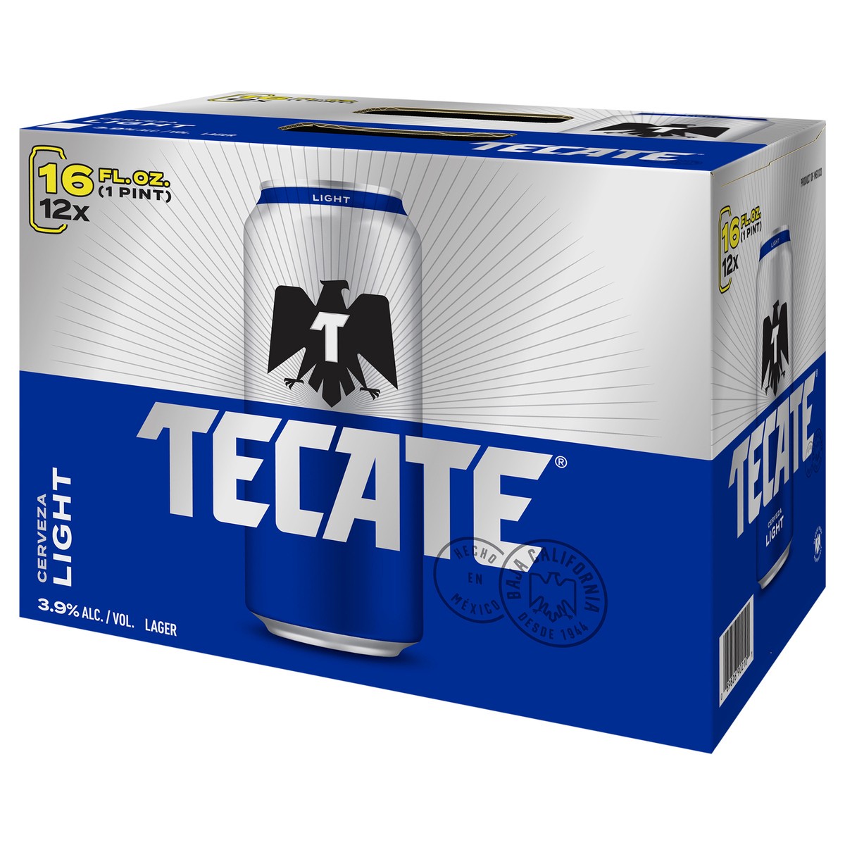 slide 2 of 4, Tecate Light Mexican Lager Beer, 12 Pack, 16 fl oz Cans, 16 oz