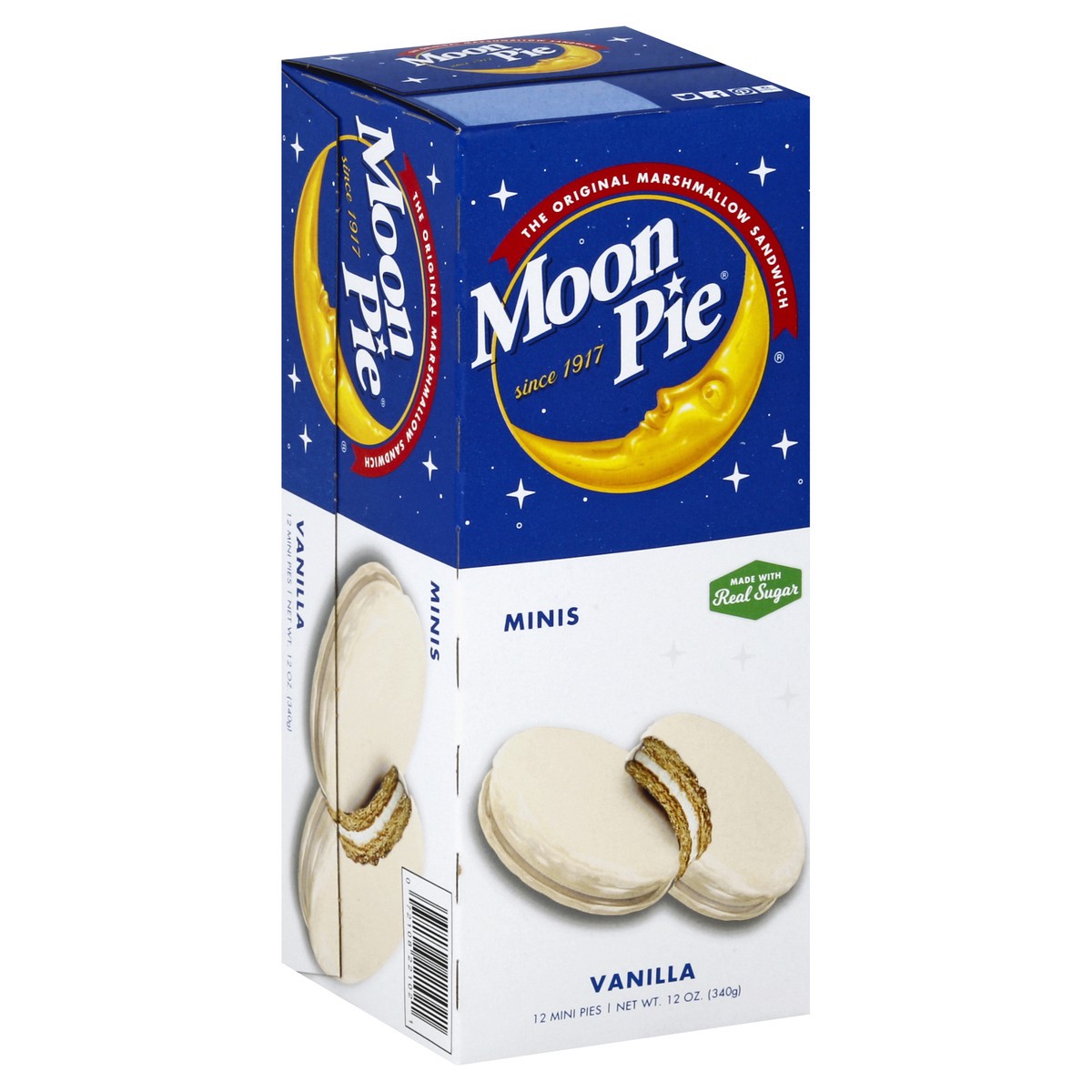 slide 6 of 6, Moon Pie Marshmallow Sandwich, Vanilla, Minis, 12 ct