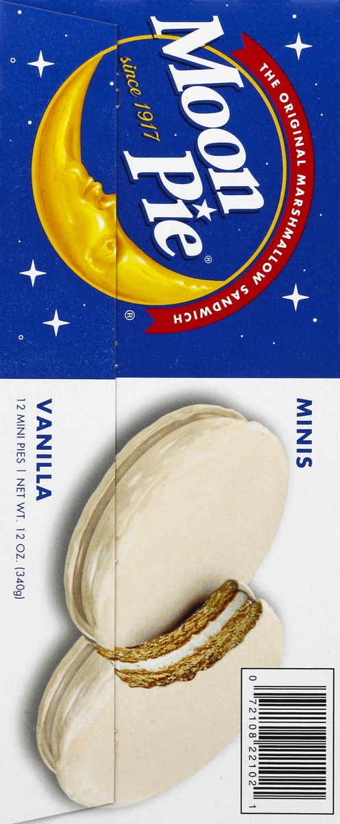 slide 4 of 6, Moon Pie Marshmallow Sandwich, Vanilla, Minis, 12 ct