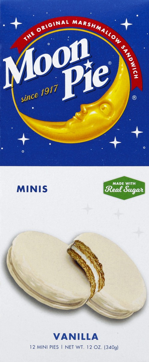 slide 2 of 6, Moon Pie Marshmallow Sandwich, Vanilla, Minis, 12 ct