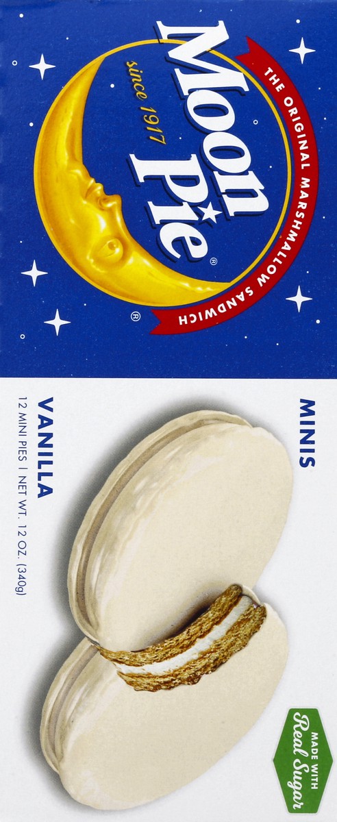 slide 3 of 6, Moon Pie Marshmallow Sandwich, Vanilla, Minis, 12 ct