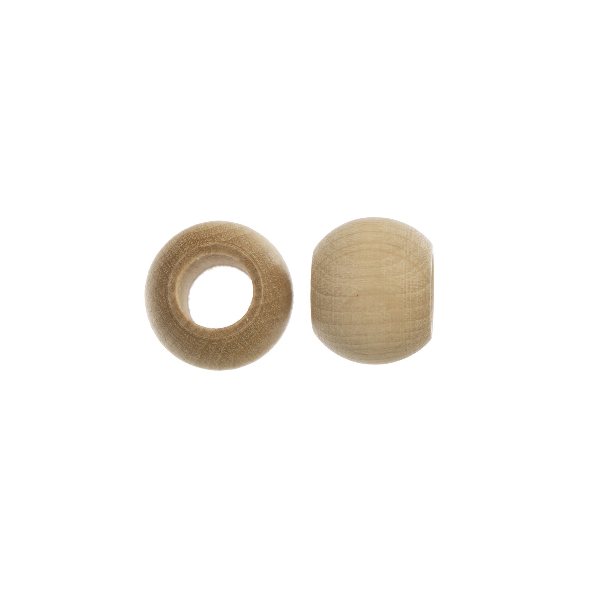 slide 3 of 4, 20mm Cream Round Wood Beads, 9ct. By Loops & Threads, 20 mm