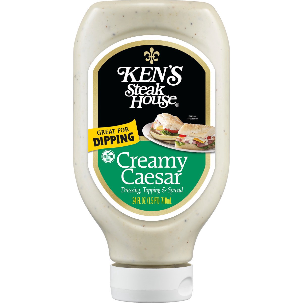 slide 1 of 17, Ken's Steak House Creamy Caesar Dressing, Topping & Spread 24 fl oz, 24 fl oz