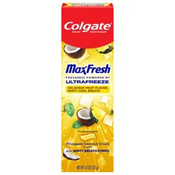 Colgate Max Fresh Anticavity Fluoride Toothpaste, Pineapple Coconut Crush with Mint, 4.5 oz