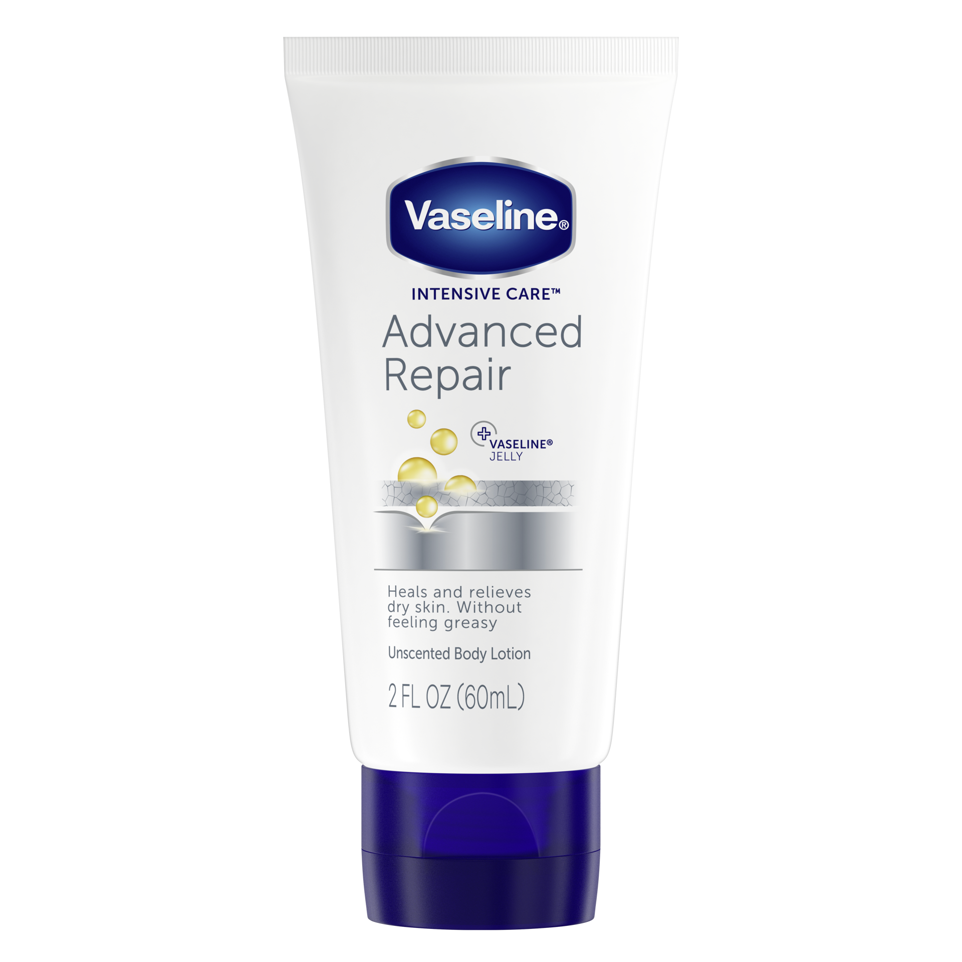 slide 3 of 4, Vaseline Intensive Care hand and body lotion Advanced Repair Unscented, 2 oz, 2 oz