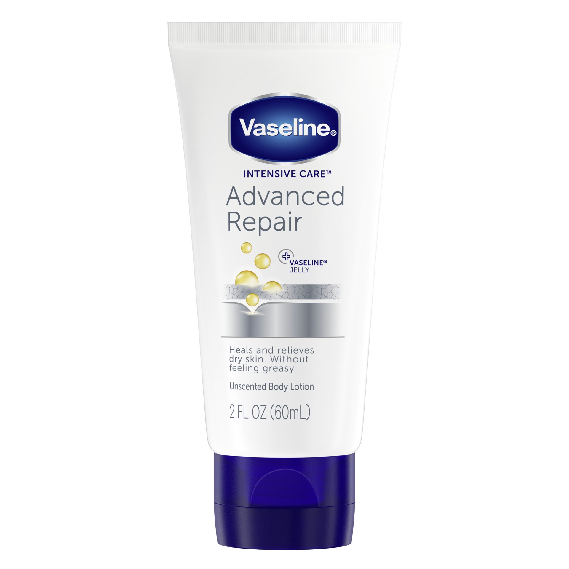 slide 1 of 4, Vaseline Intensive Care hand and body lotion Advanced Repair Unscented, 2 oz, 2 oz