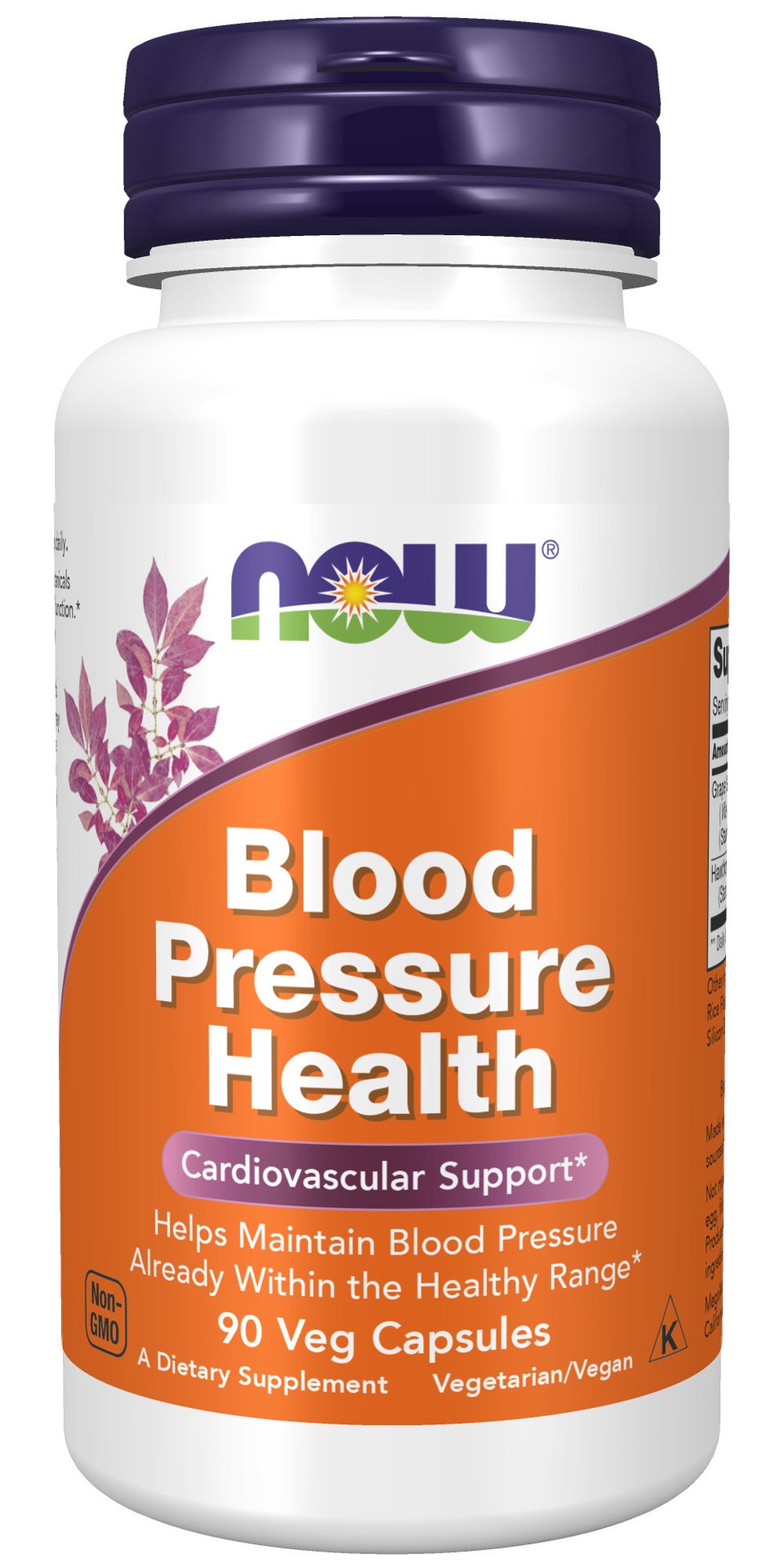 slide 1 of 4, NOW Blood Pressure Health - 90 Veg Capsules, 90 ct