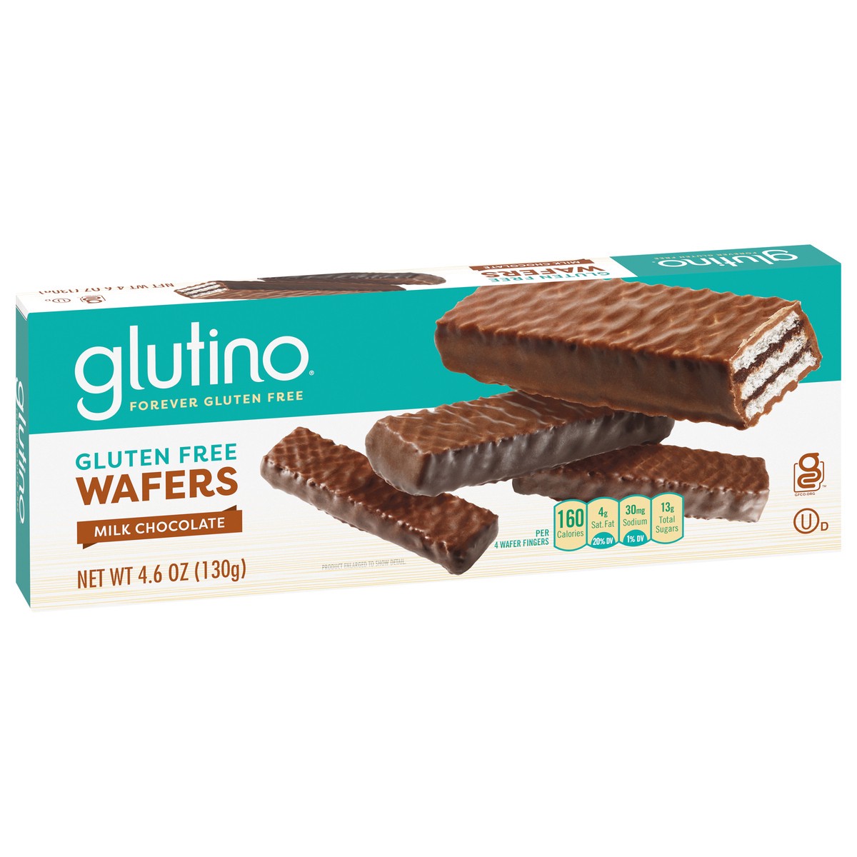 slide 2 of 9, Glutino Milk Chocolate Gluten Free Wafers, 4.6 oz
