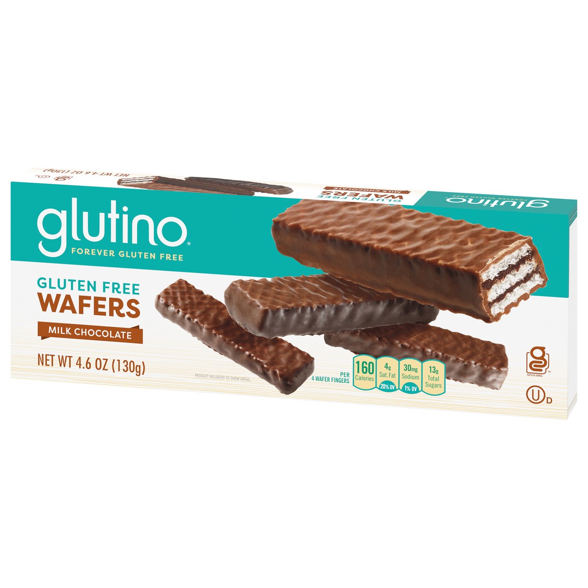slide 3 of 9, Glutino Milk Chocolate Gluten Free Wafers, 4.6 oz