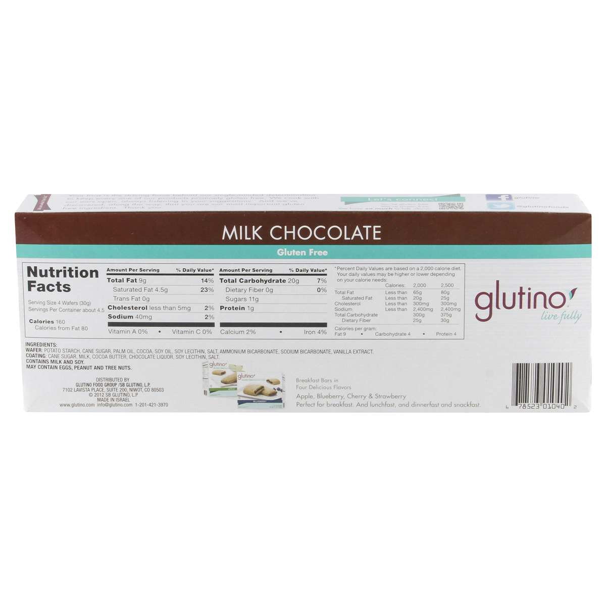 slide 4 of 5, Glutino Gluten Free Chocolate Wafer Cookies, 4.6 oz
