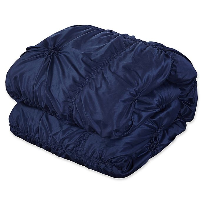 slide 3 of 3, Chic Home Hilton King Comforter Set - Navy, 6 ct