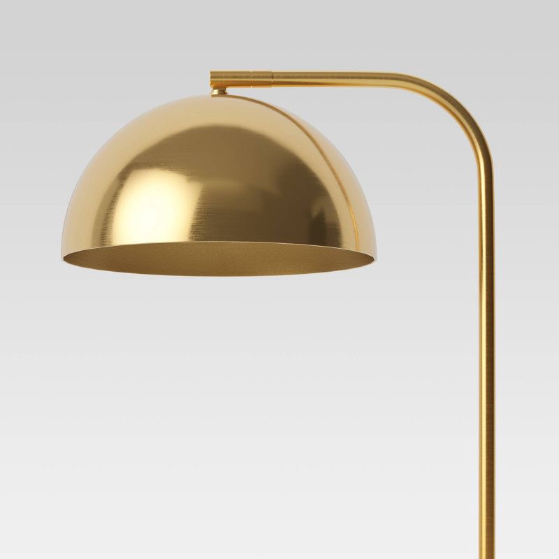 slide 4 of 5, Valencia Dome Table Lamp Brass - Threshold™: ETL Listed, Touch Sensor, Metal Shade, No Assembly Required, 1 ct
