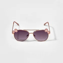 Kids' Flower Aviator Sunglasses - Cat & Jack™ Pink