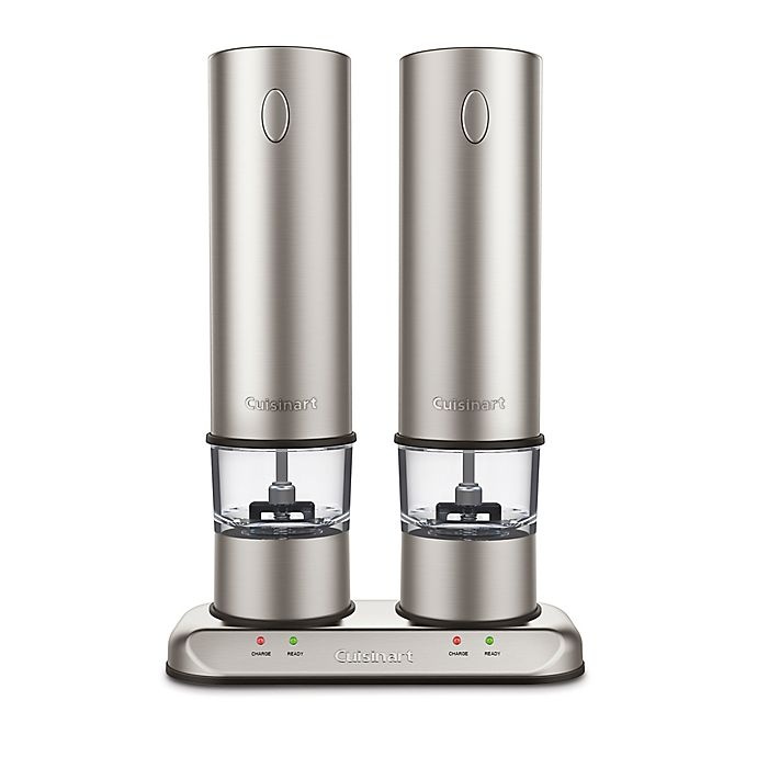 slide 1 of 1, Cuisinart Rechargeable Electric Salt & Pepper Mill Set - Brushed Stainless Steel, 1 ct