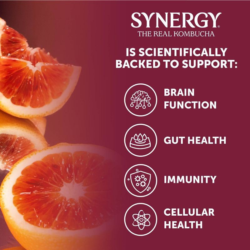 slide 3 of 5, GT's Synergy Blood Orange Organic Raw Kombucha - 16 fl oz, 16 fl oz