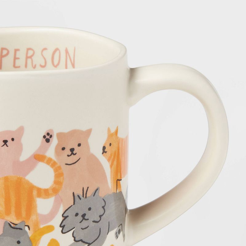 slide 3 of 3, 16oz Stoneware 'Cat Person' Drinkware Mug - Threshold, 16 oz