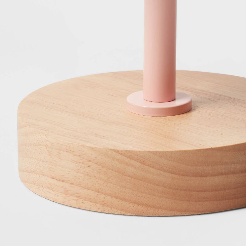slide 4 of 4, Kids' Table Lamp Pink/Wood - Pillowfort™, 1 ct